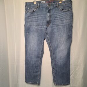 True Nation Athletic Fit Jeans Mens 44x28 Blue Stretch Denim Casual Workwear